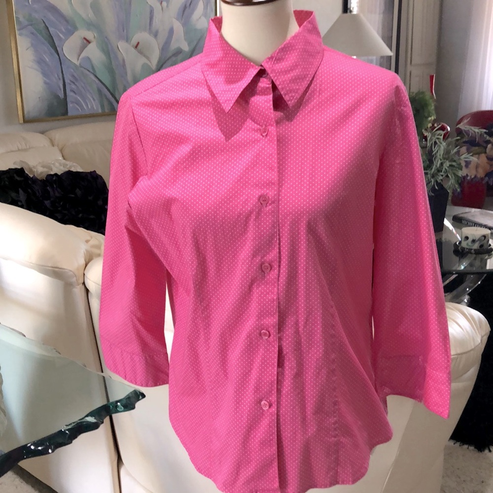 SZ L CHADWICKS BLOUSE PINK